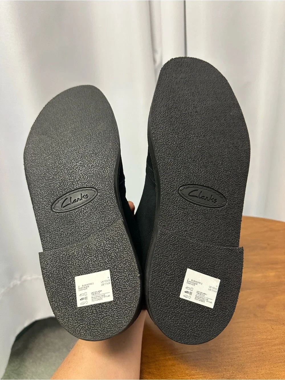 Clarks bushacre II Black Suede Men’s Chukka Boots size 11.5 new in box